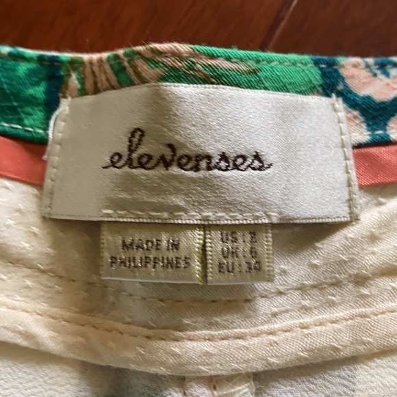 Anthropologie Elevenses green Kadu shorts skort - Picture 7 of 9